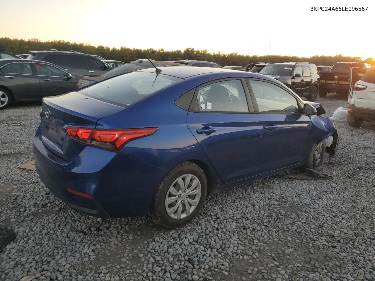 2020 Hyundai Accent Se VIN: 3KPC24A66LE096567 Lot: 80733434