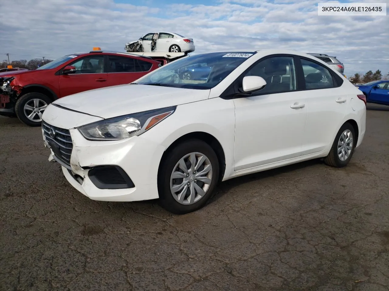 2020 Hyundai Accent Se VIN: 3KPC24A69LE126435 Lot: 81027924