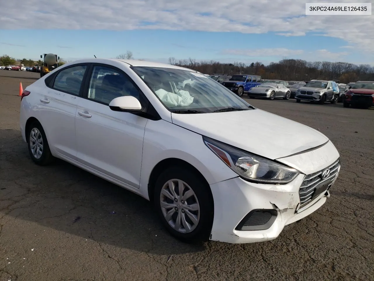 2020 Hyundai Accent Se VIN: 3KPC24A69LE126435 Lot: 81027924