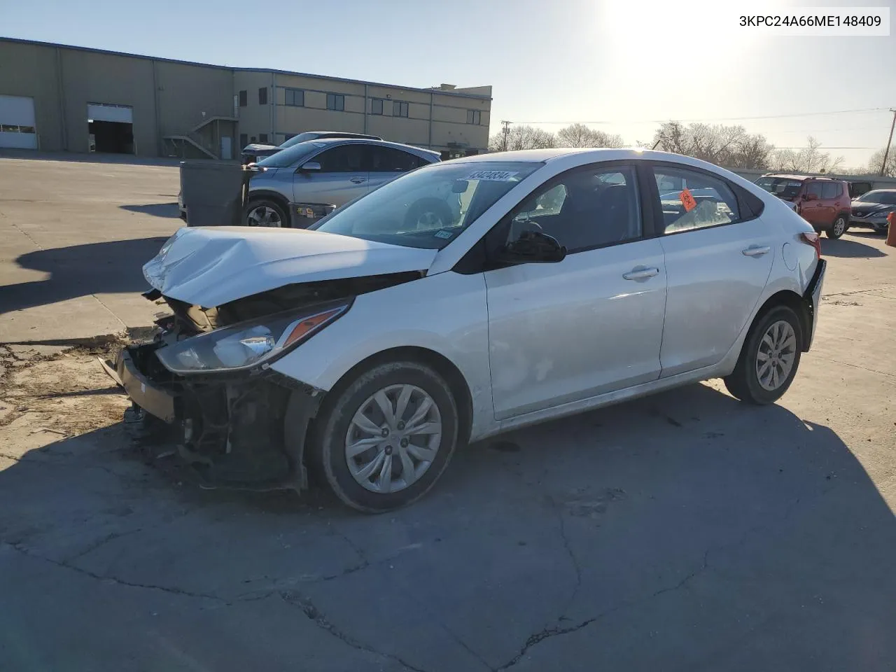 2021 Hyundai Accent Se VIN: 3KPC24A66ME148409 Lot: 43424834