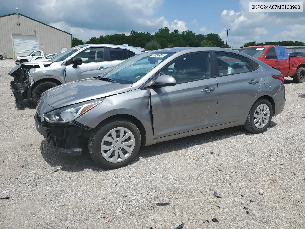 2021 Hyundai Accent Se VIN: 3KPC24A67ME138990 Lot: 54690904