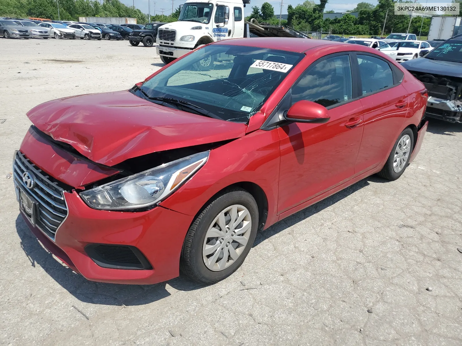 2021 Hyundai Accent Se VIN: 3KPC24A69ME130132 Lot: 55717864