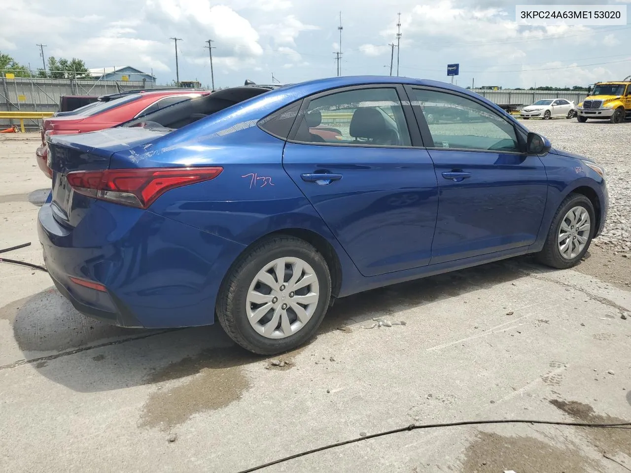 2021 Hyundai Accent Se VIN: 3KPC24A63ME153020 Lot: 55800174