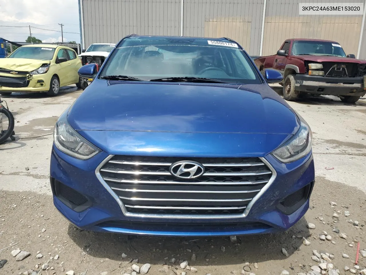 2021 Hyundai Accent Se VIN: 3KPC24A63ME153020 Lot: 55800174