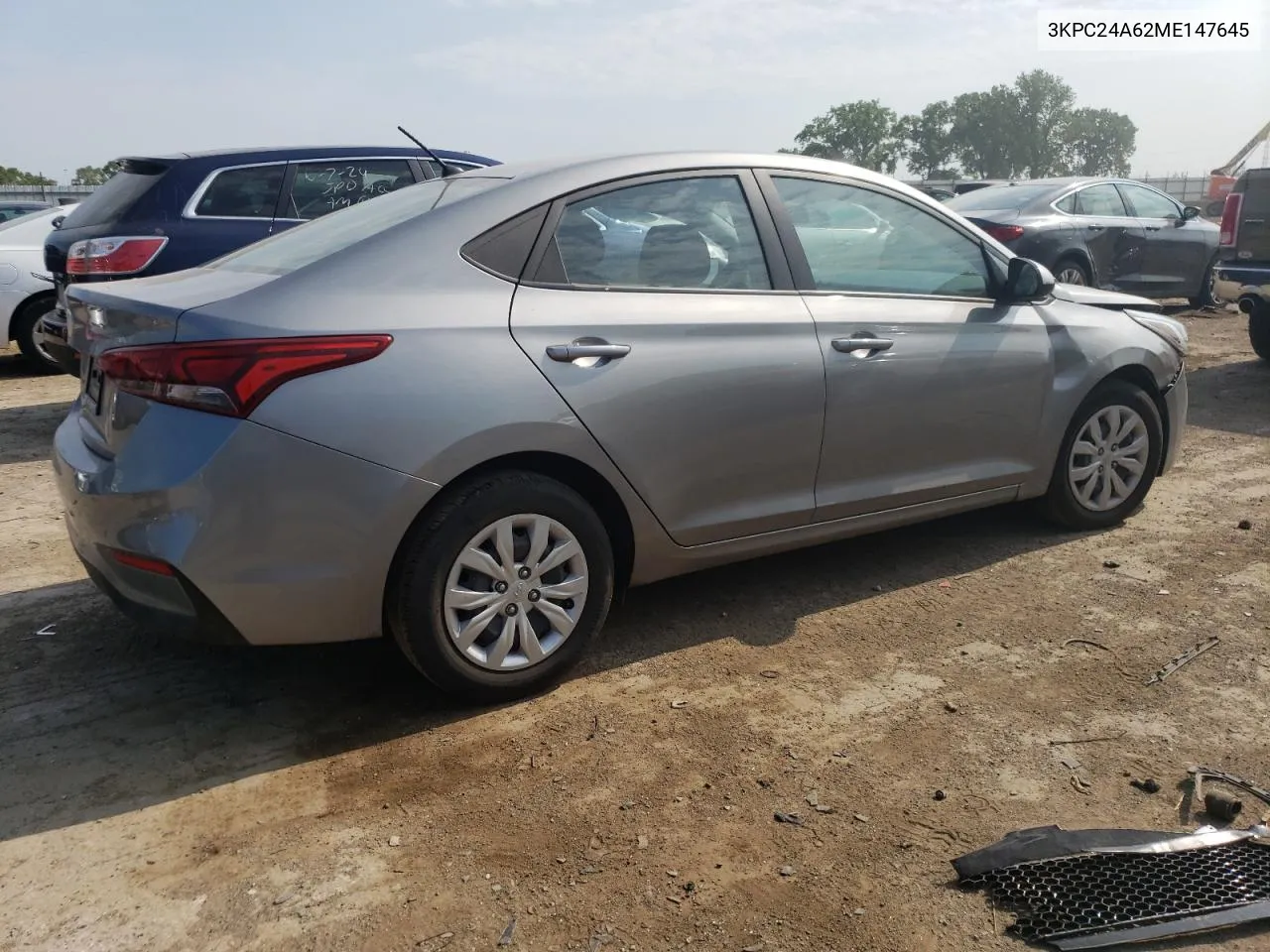 2021 Hyundai Accent Se VIN: 3KPC24A62ME147645 Lot: 59542564