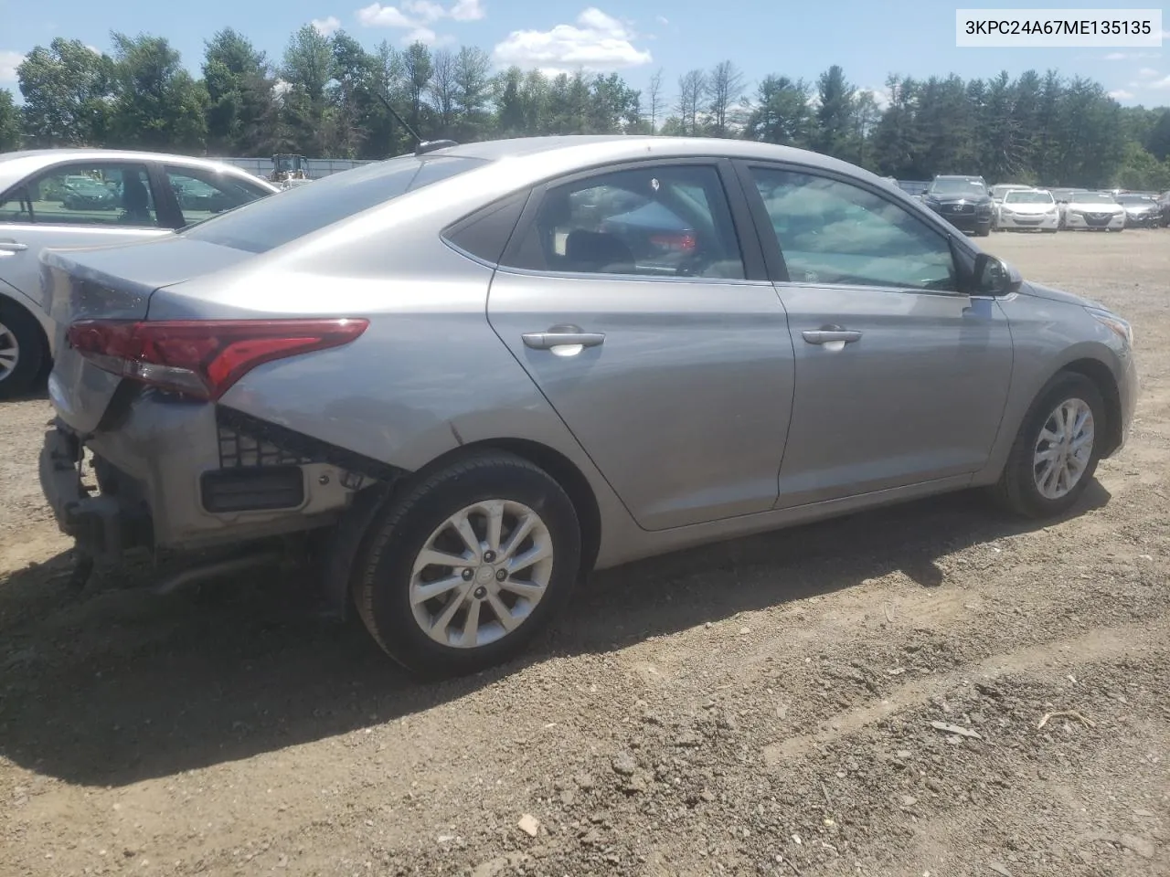 2021 Hyundai Accent Se VIN: 3KPC24A67ME135135 Lot: 60291184