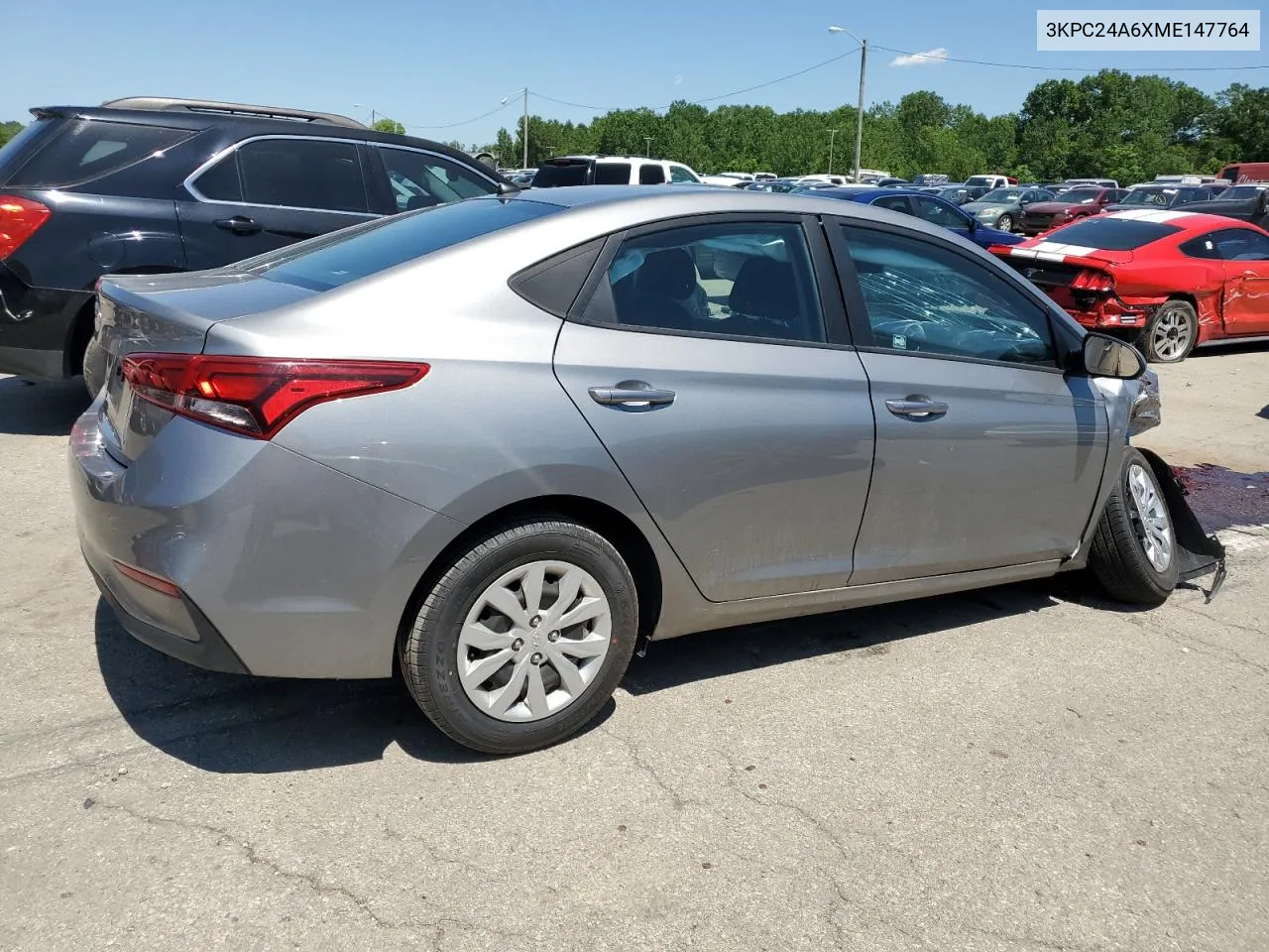 2021 Hyundai Accent Se VIN: 3KPC24A6XME147764 Lot: 60548294