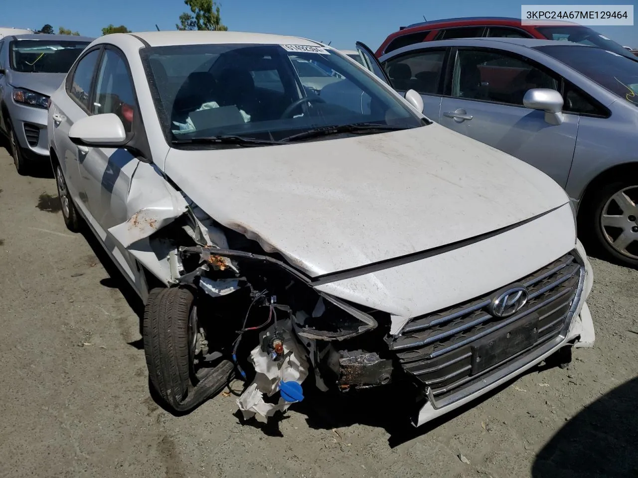 3KPC24A67ME129464 2021 Hyundai Accent Se