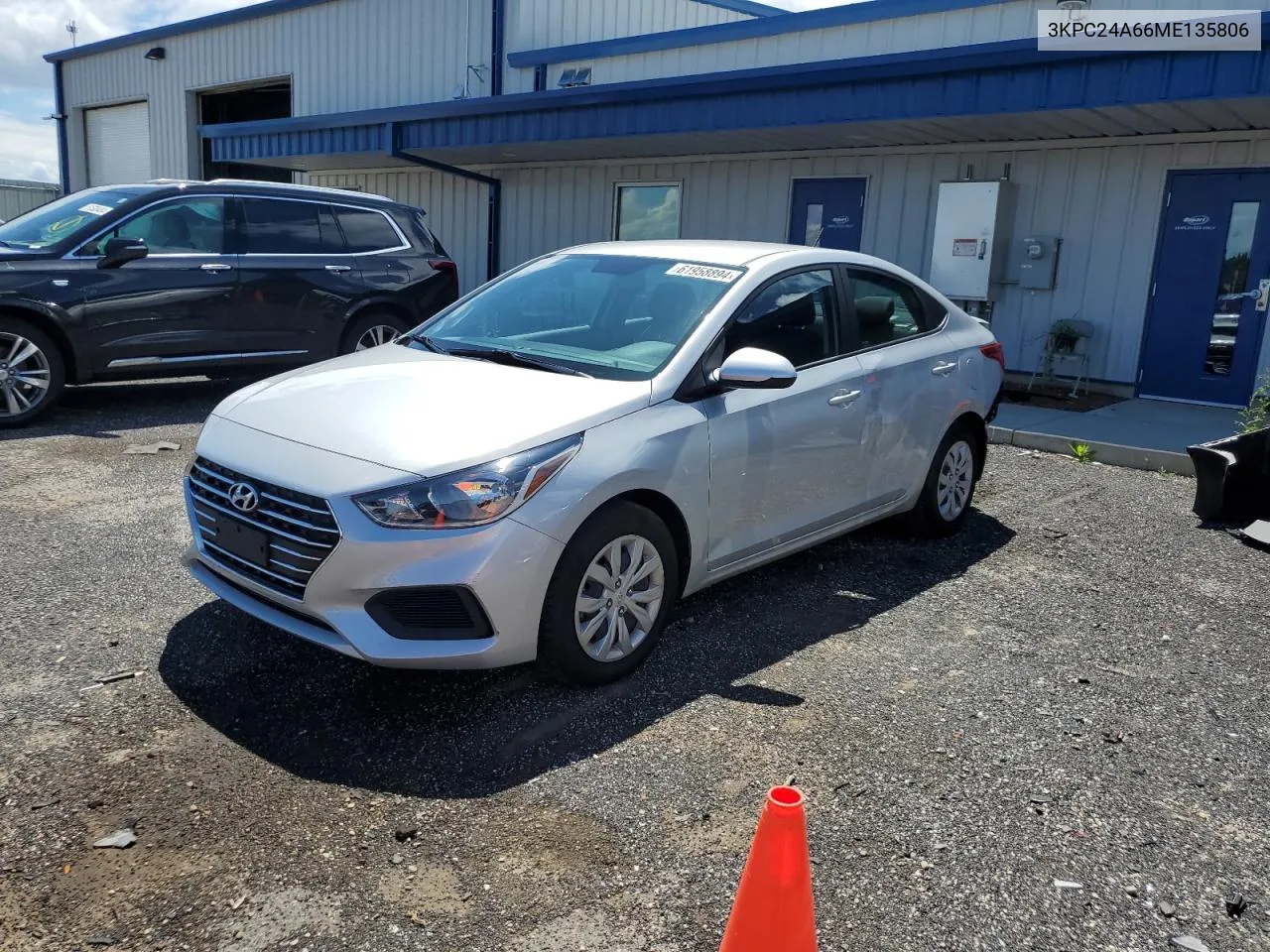 3KPC24A66ME135806 2021 Hyundai Accent Se