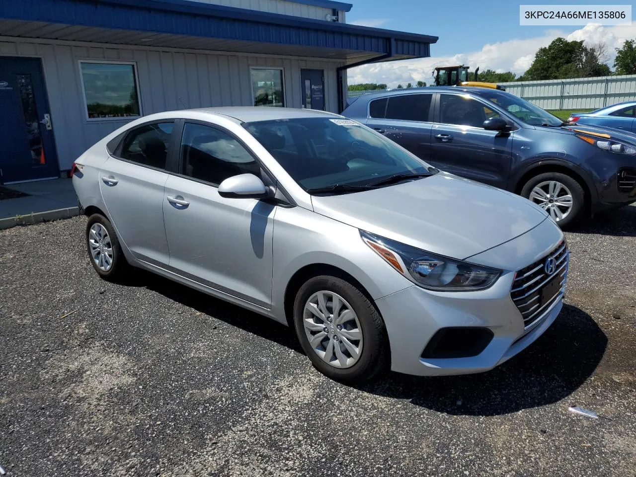 2021 Hyundai Accent Se VIN: 3KPC24A66ME135806 Lot: 61958894