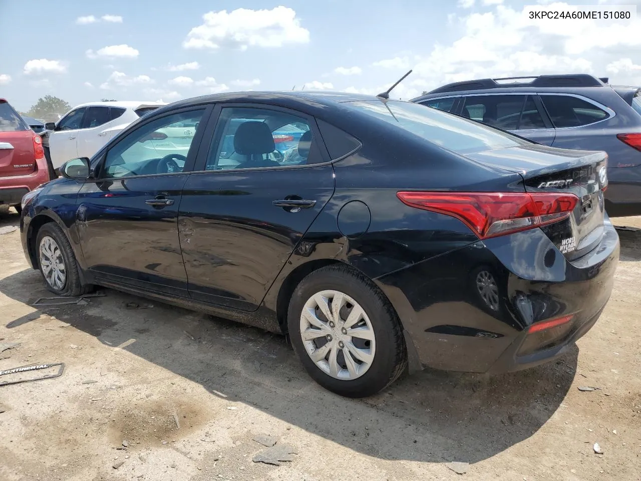 2021 Hyundai Accent Se VIN: 3KPC24A60ME151080 Lot: 62423224