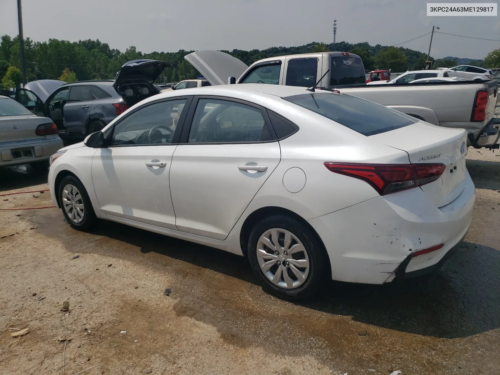 2021 Hyundai Accent Se VIN: 3KPC24A63ME129817 Lot: 63710244