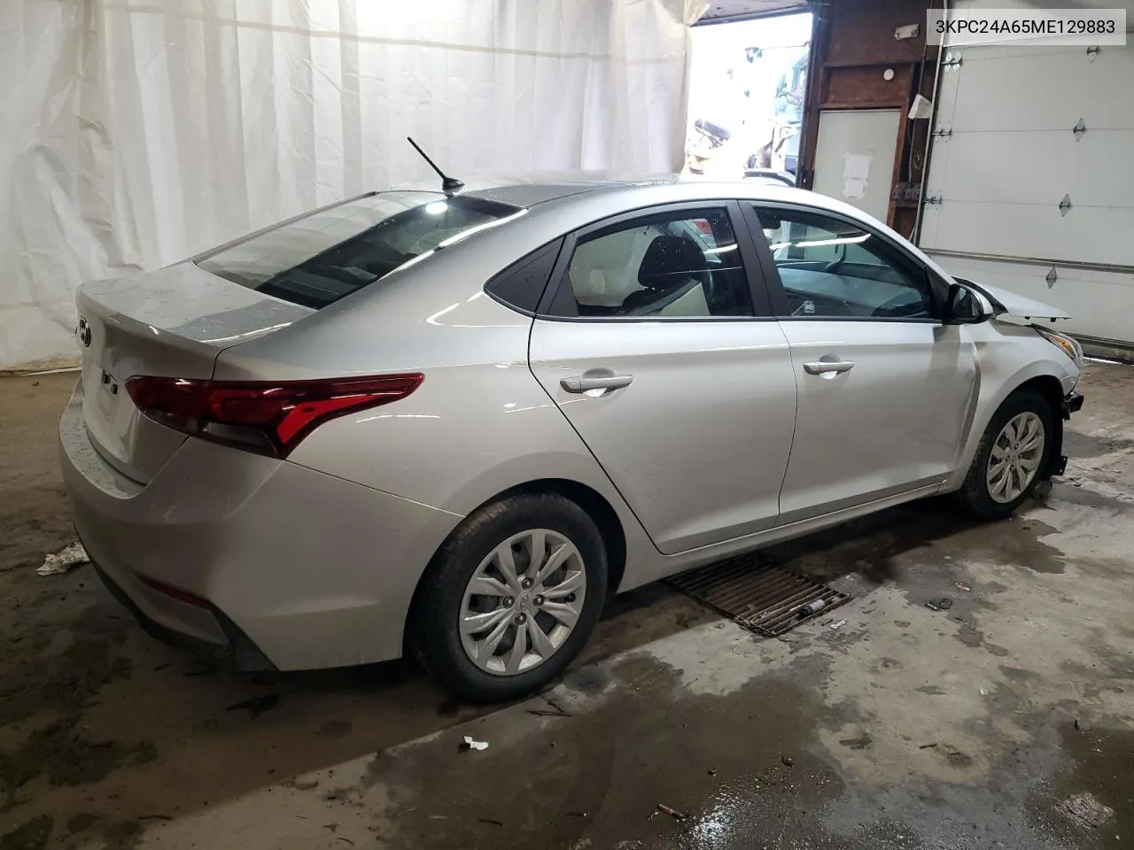 2021 Hyundai Accent Se VIN: 3KPC24A65ME129883 Lot: 64076544