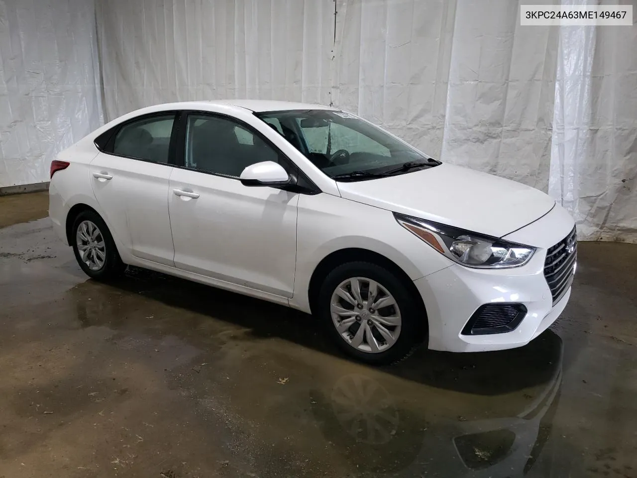 2021 Hyundai Accent Se VIN: 3KPC24A63ME149467 Lot: 64429554