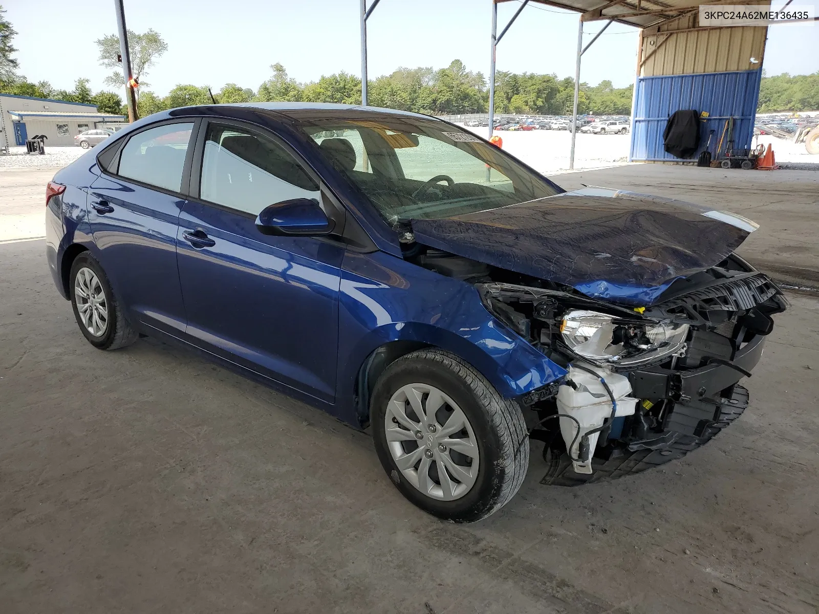 2021 Hyundai Accent Se VIN: 3KPC24A62ME136435 Lot: 65721204