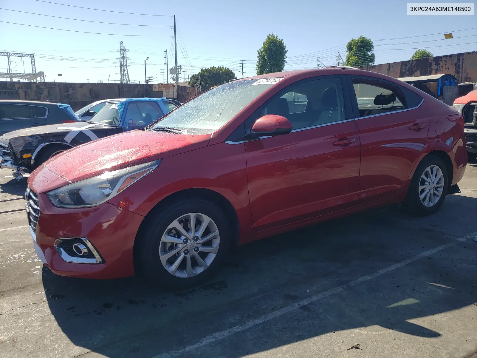 2021 Hyundai Accent Se VIN: 3KPC24A63ME148500 Lot: 65784704