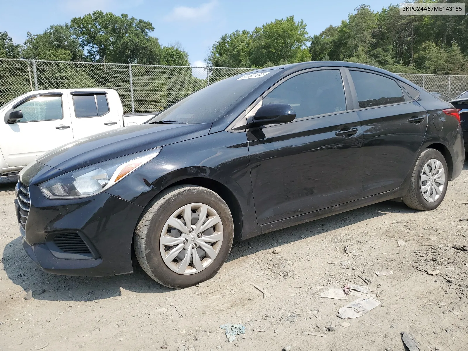 2021 Hyundai Accent Se VIN: 3KPC24A67ME143185 Lot: 66182464