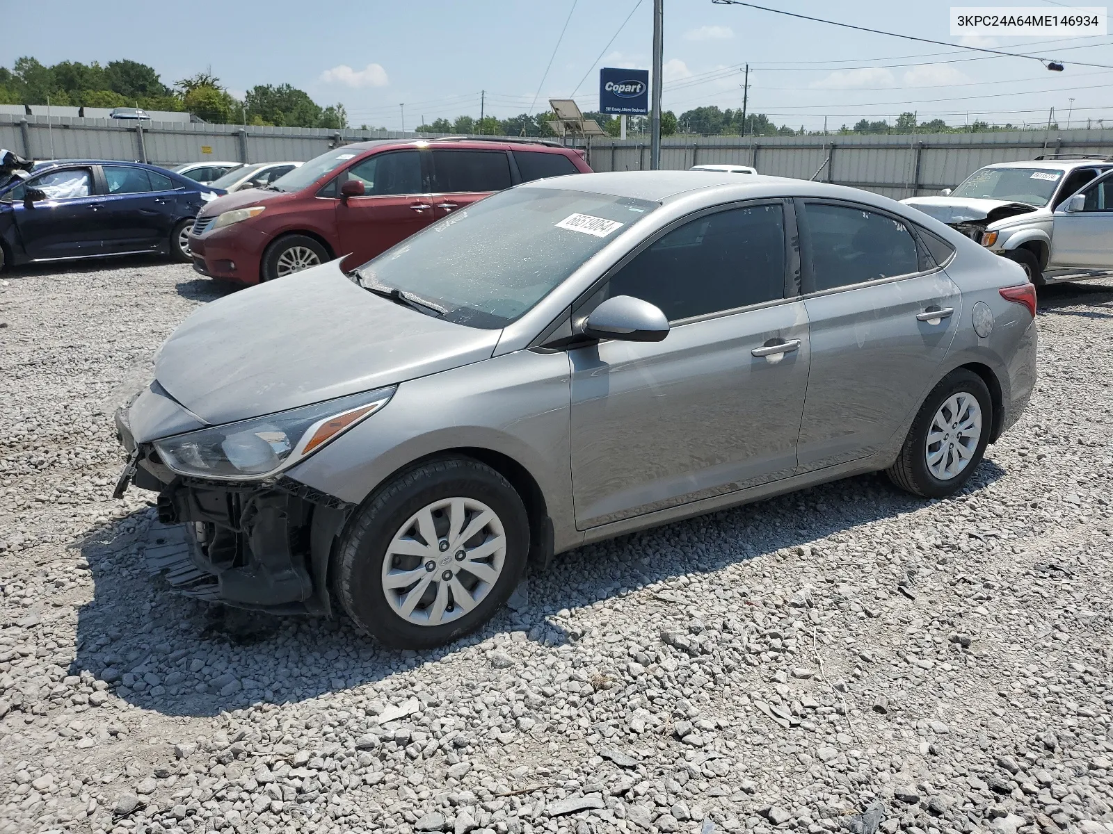 2021 Hyundai Accent Se VIN: 3KPC24A64ME146934 Lot: 66519064