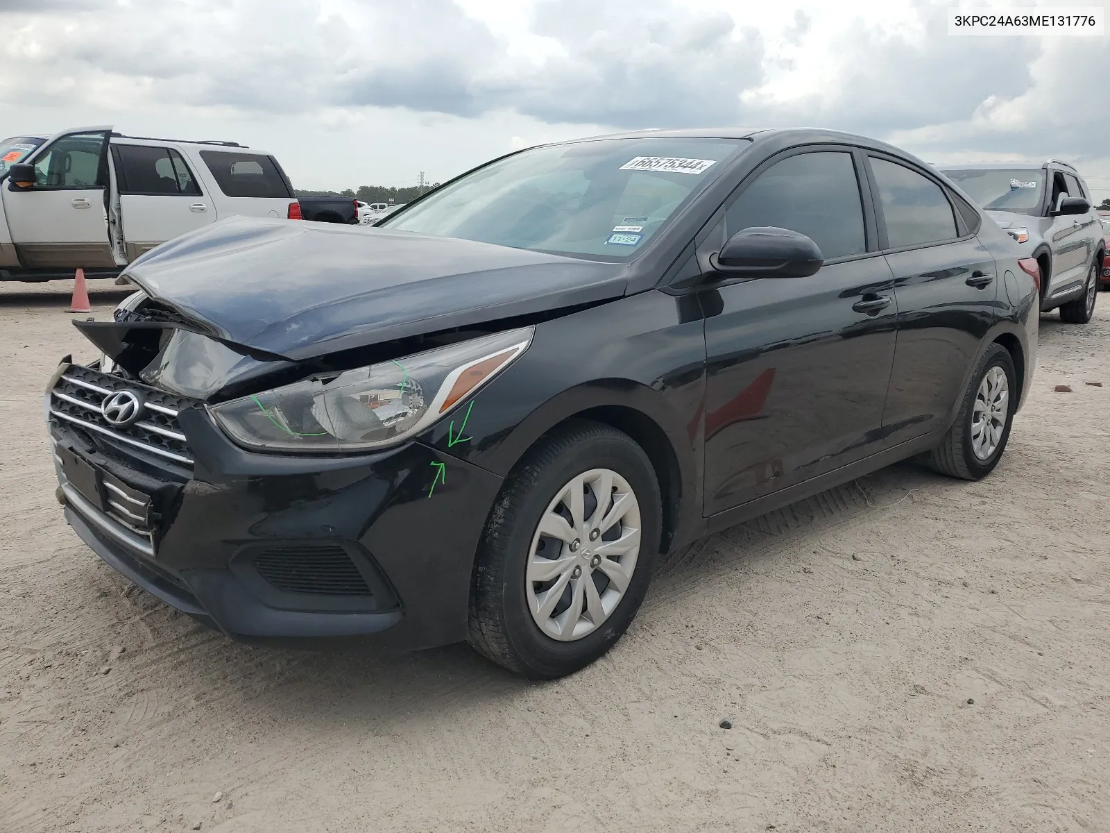 2021 Hyundai Accent Se VIN: 3KPC24A63ME131776 Lot: 66575344