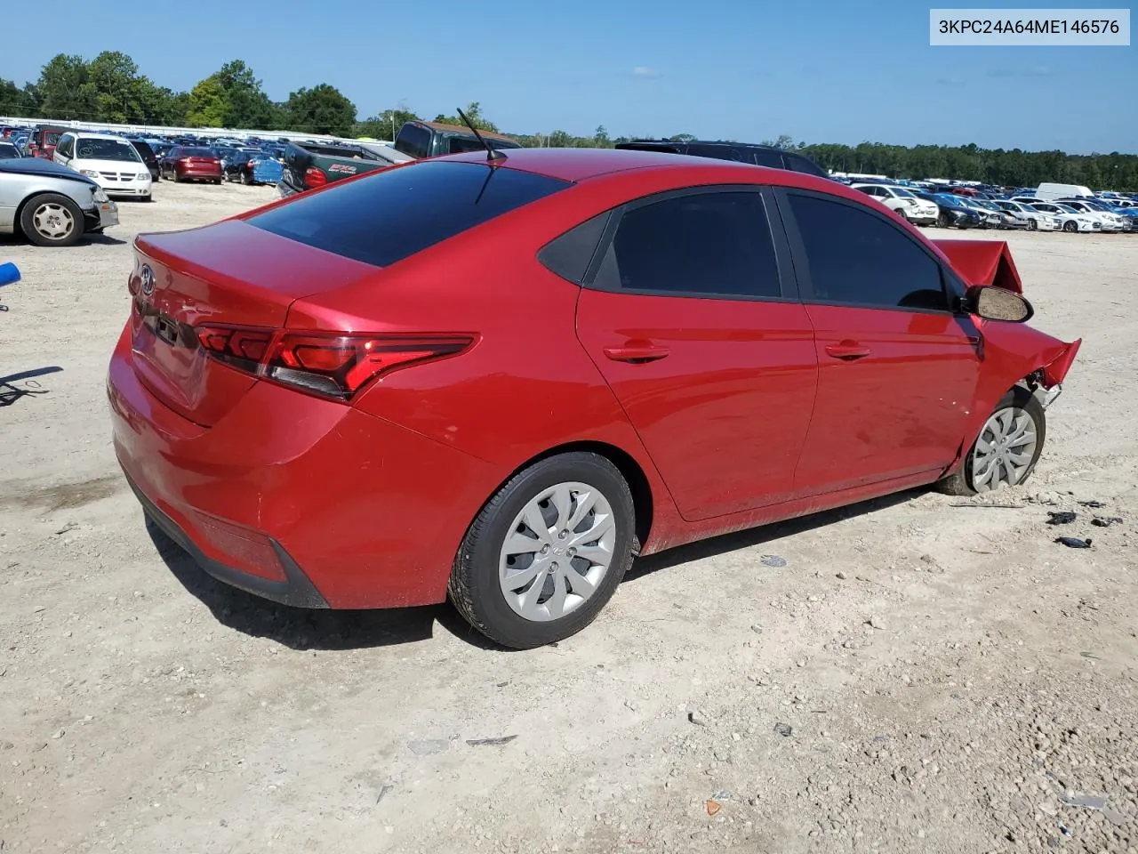 2021 Hyundai Accent Se VIN: 3KPC24A64ME146576 Lot: 68615134