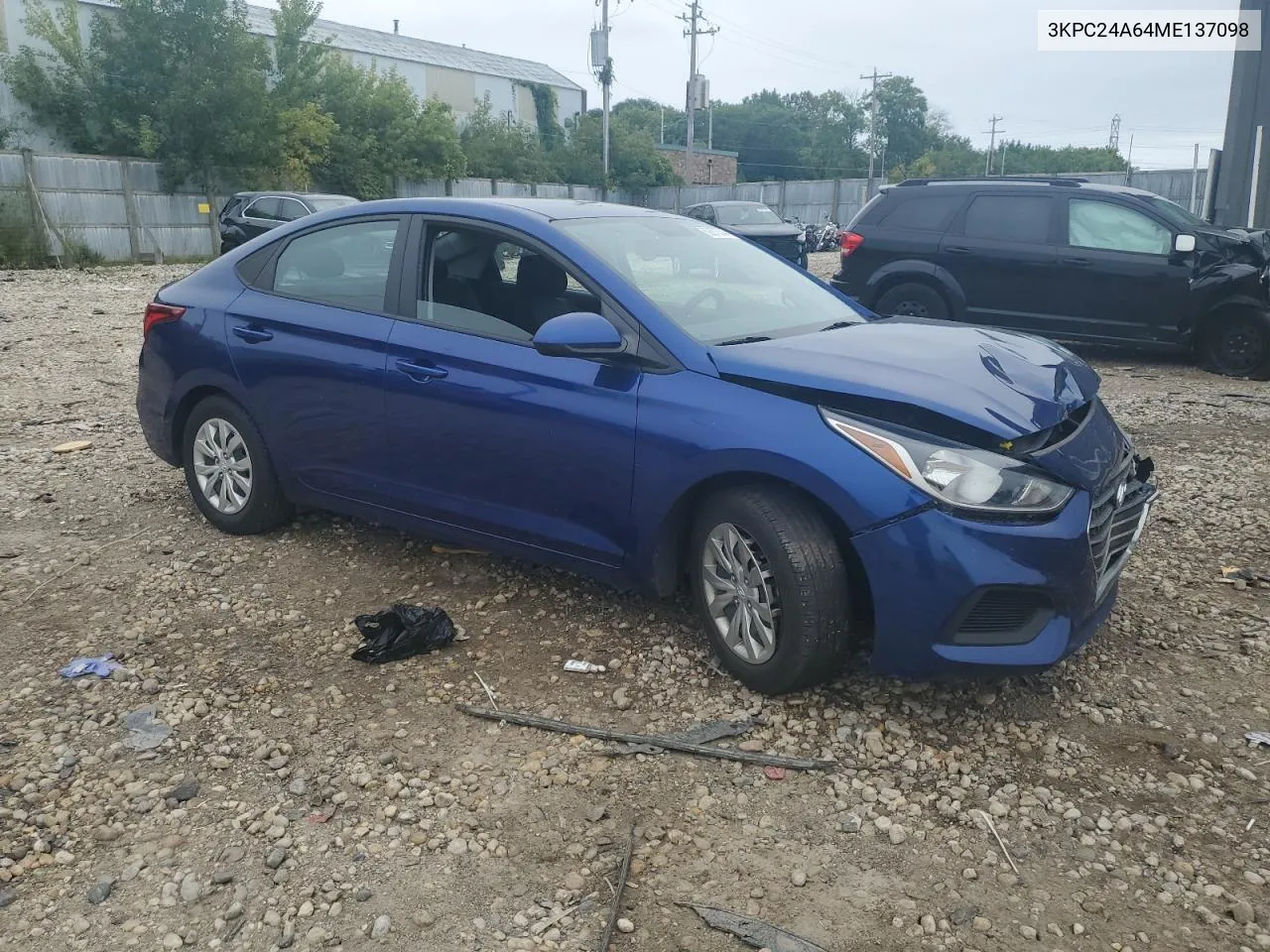 2021 Hyundai Accent Se VIN: 3KPC24A64ME137098 Lot: 69376344