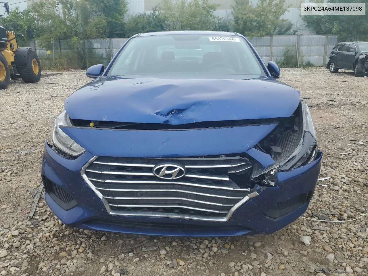 2021 Hyundai Accent Se VIN: 3KPC24A64ME137098 Lot: 69376344