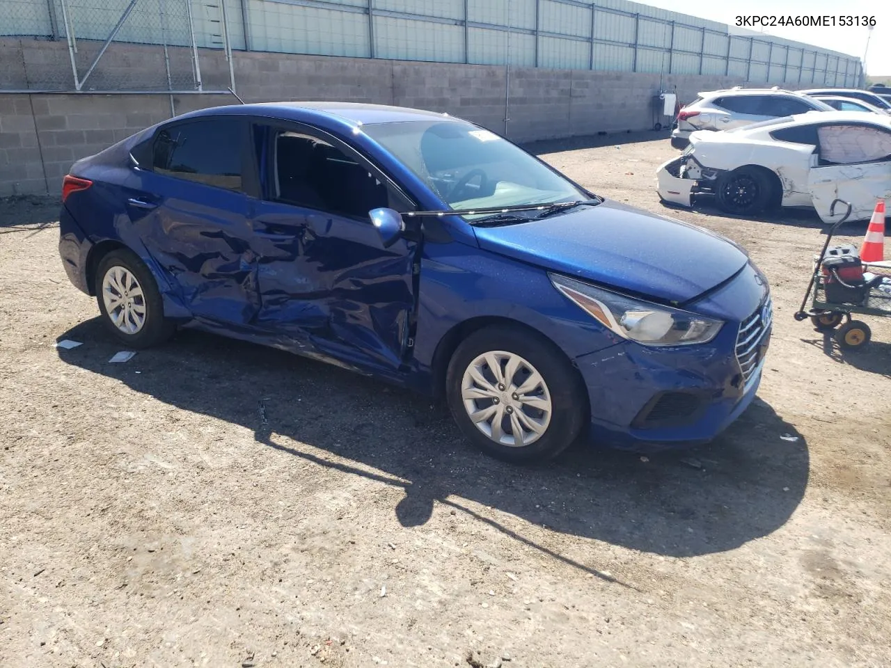 2021 Hyundai Accent Se VIN: 3KPC24A60ME153136 Lot: 69567404