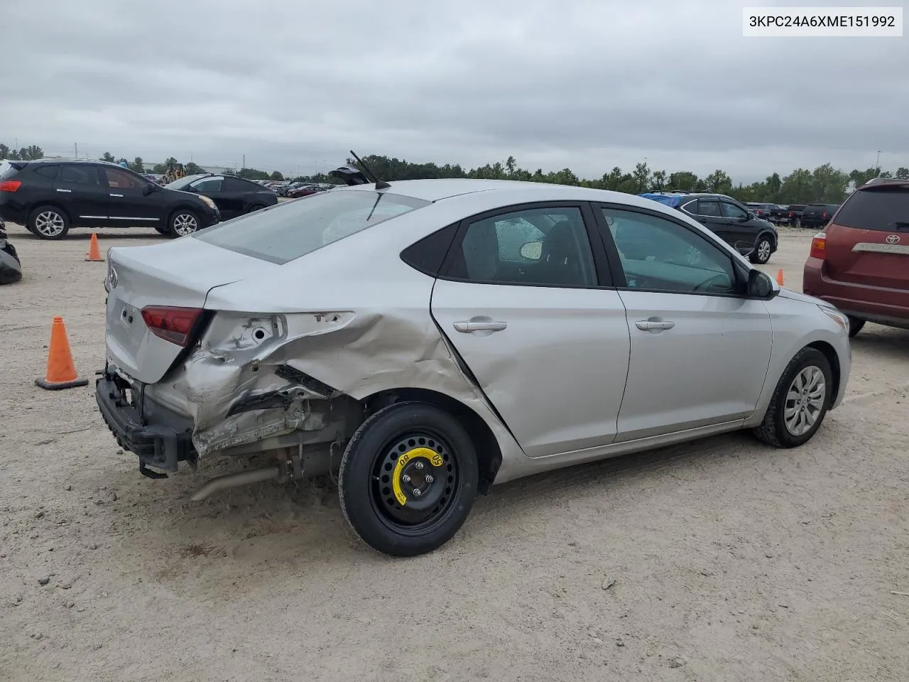 2021 Hyundai Accent Se VIN: 3KPC24A6XME151992 Lot: 71128684