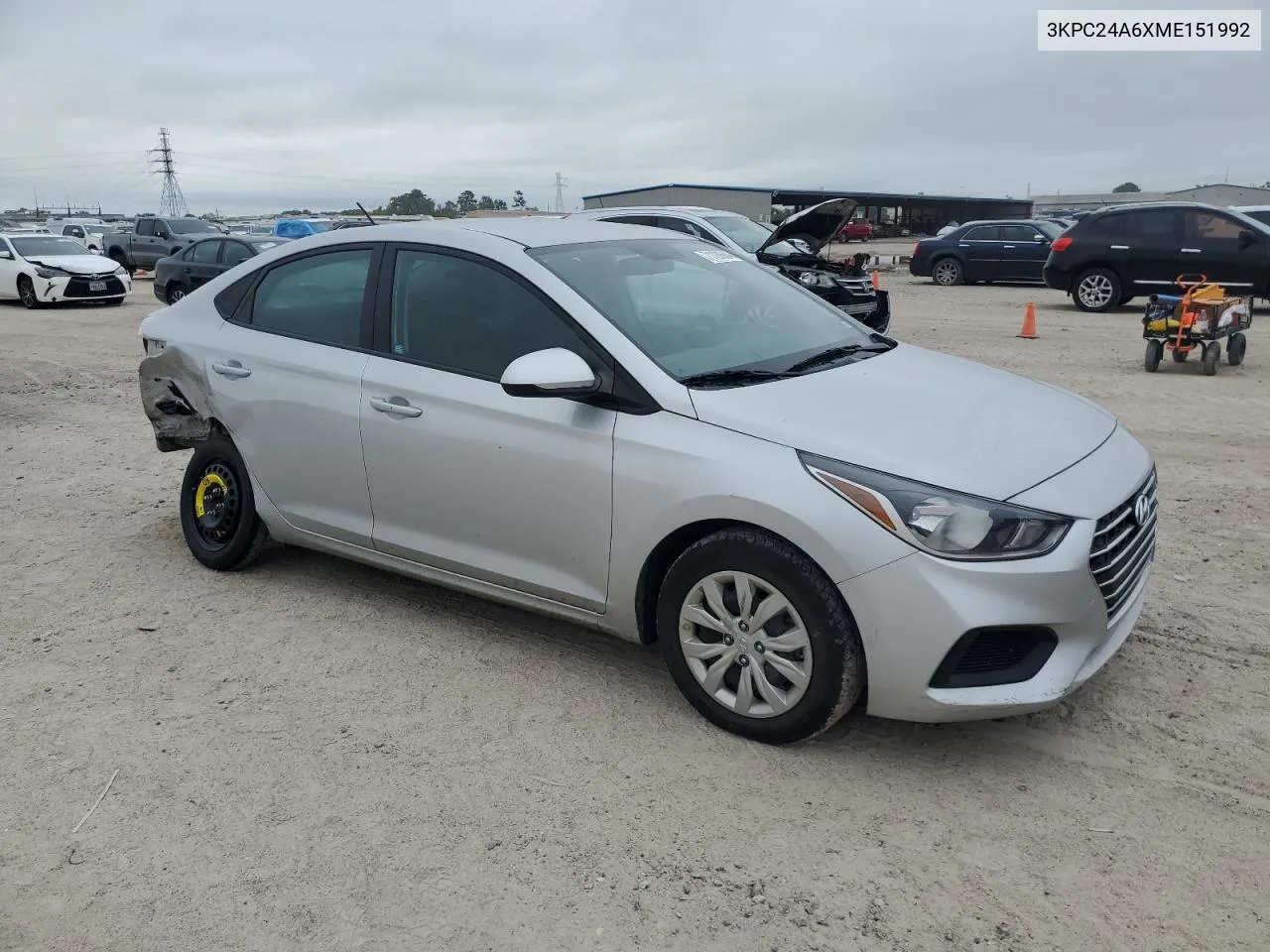 2021 Hyundai Accent Se VIN: 3KPC24A6XME151992 Lot: 71128684