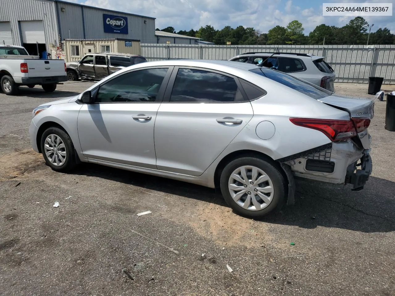 2021 Hyundai Accent Se VIN: 3KPC24A64ME139367 Lot: 71708284