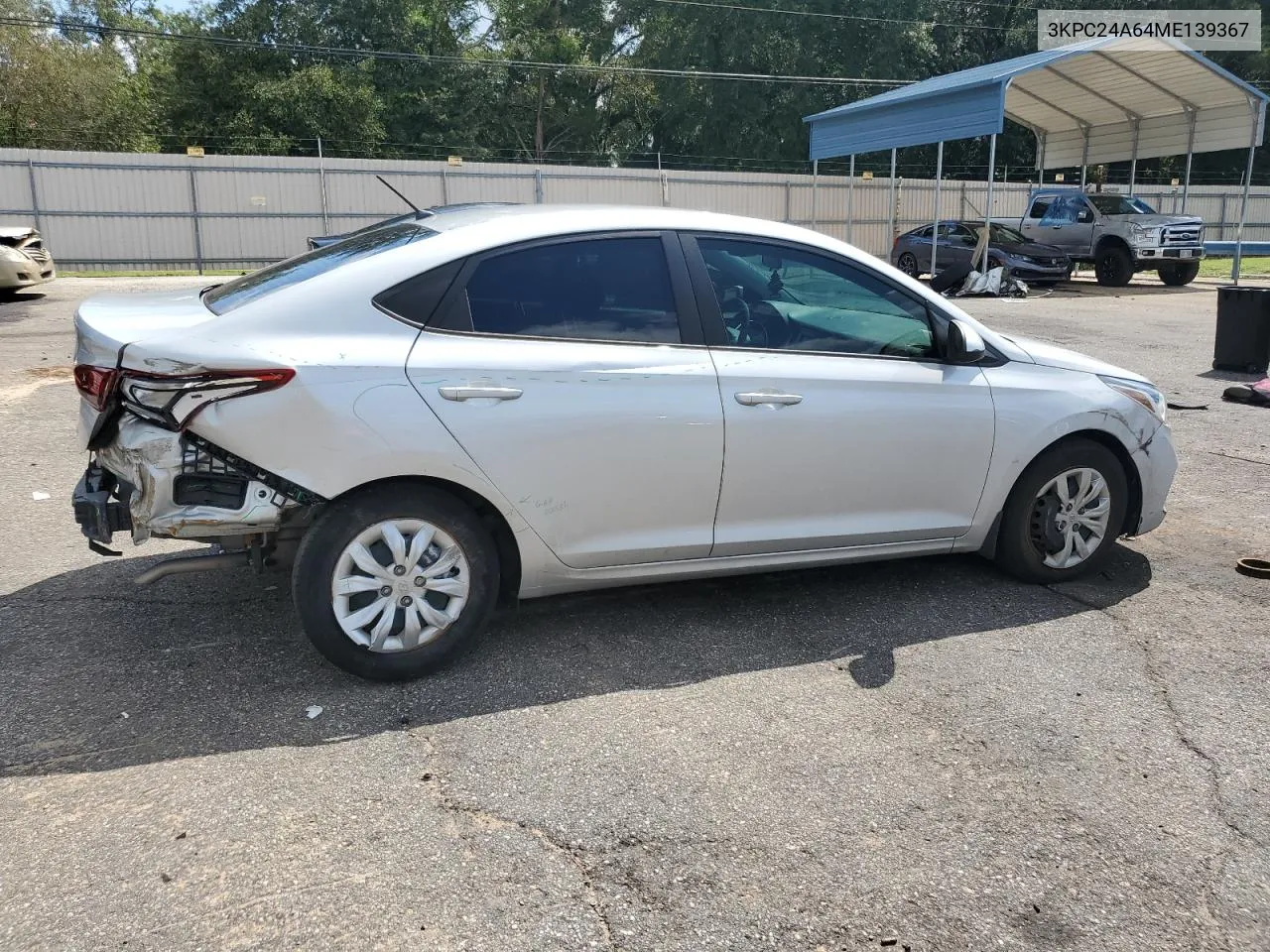 2021 Hyundai Accent Se VIN: 3KPC24A64ME139367 Lot: 71708284