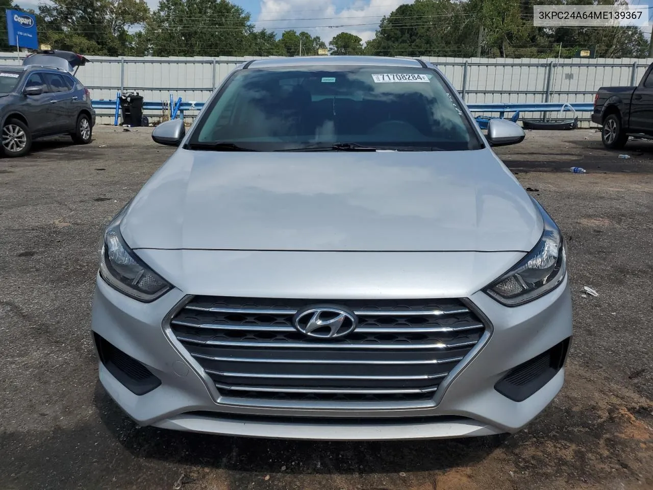 2021 Hyundai Accent Se VIN: 3KPC24A64ME139367 Lot: 71708284