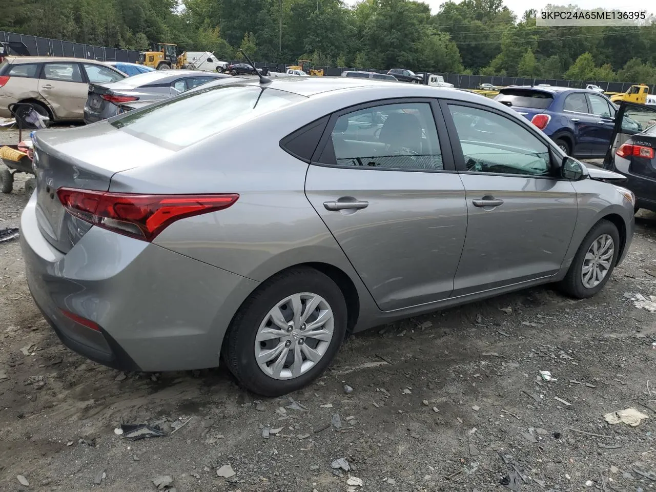 2021 Hyundai Accent Se VIN: 3KPC24A65ME136395 Lot: 72509464