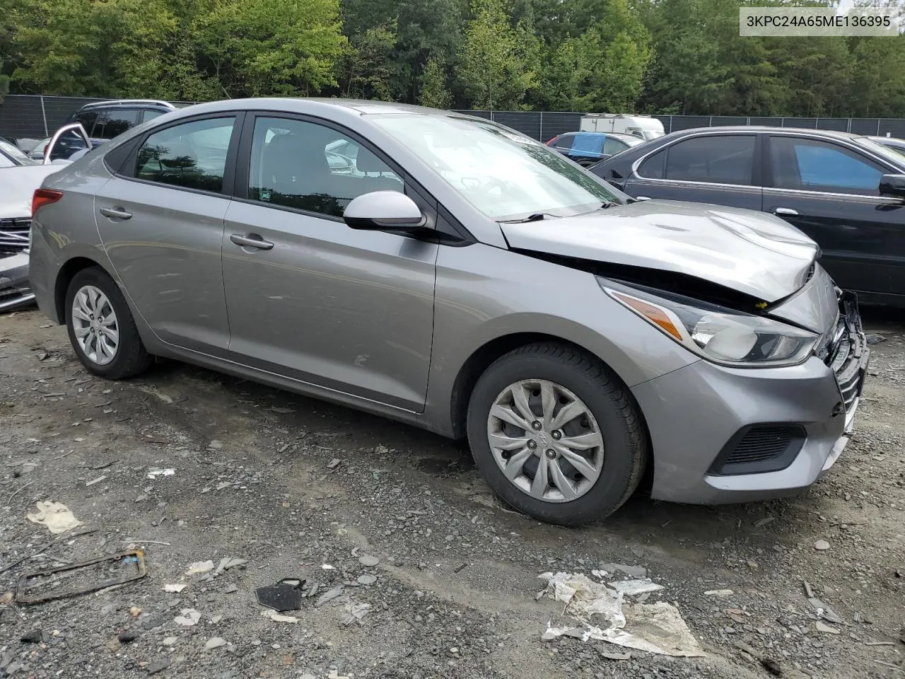 2021 Hyundai Accent Se VIN: 3KPC24A65ME136395 Lot: 72509464