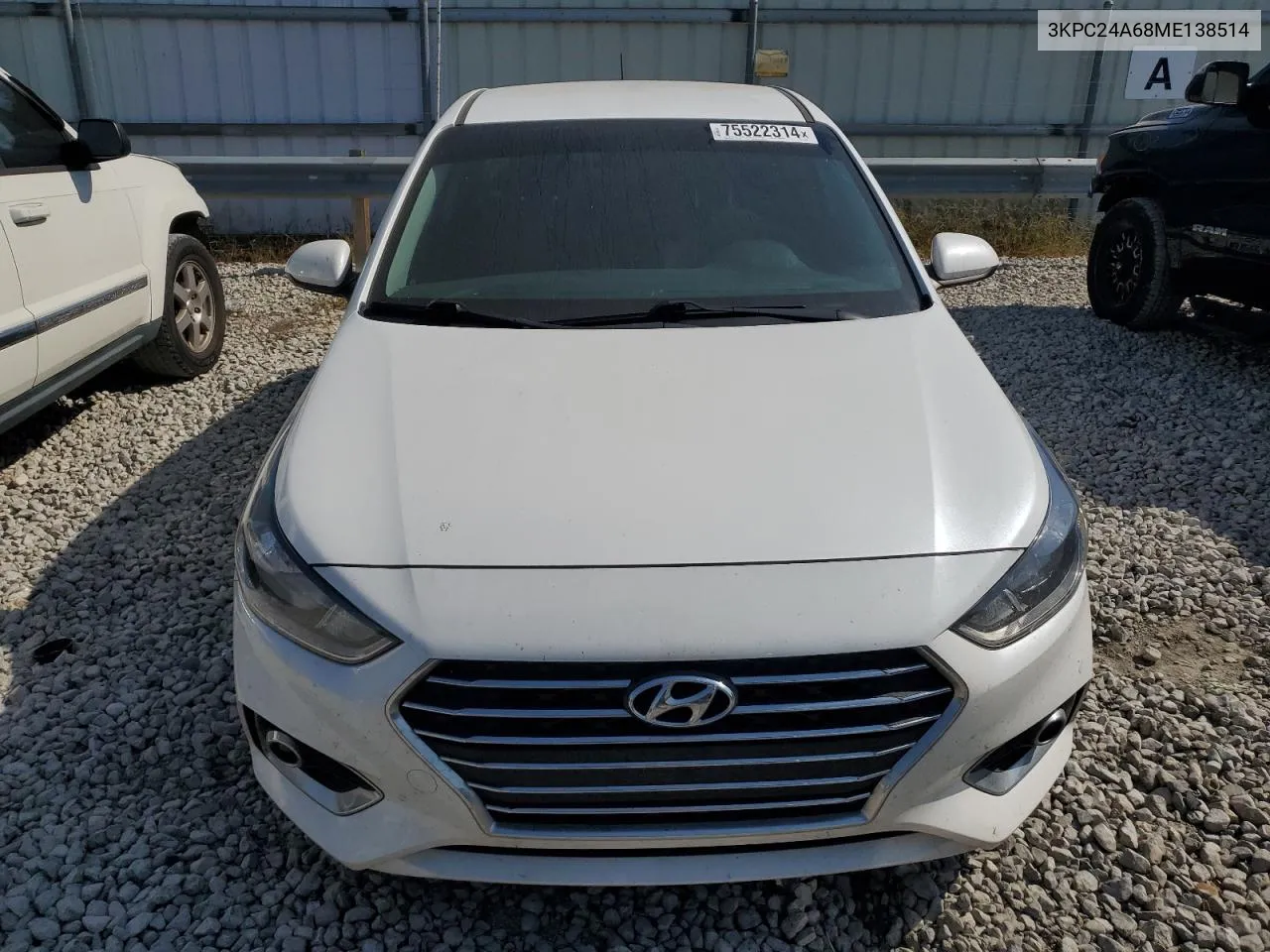 2021 Hyundai Accent Se VIN: 3KPC24A68ME138514 Lot: 75522314