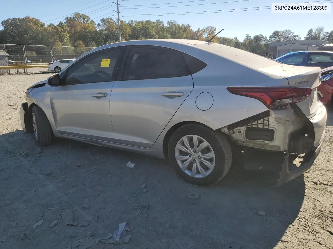 2021 Hyundai Accent Se VIN: 3KPC24A61ME128309 Lot: 75899654