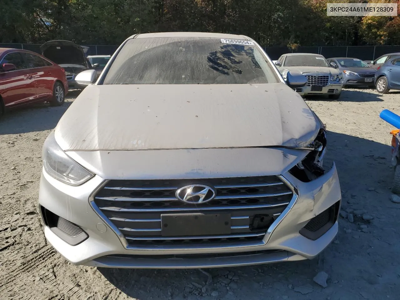 2021 Hyundai Accent Se VIN: 3KPC24A61ME128309 Lot: 75899654