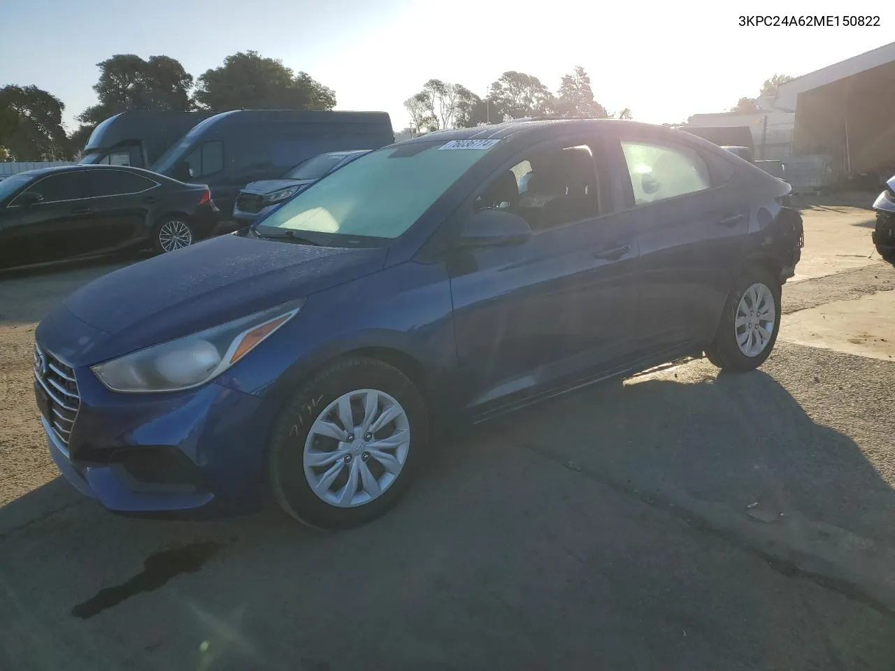 2021 Hyundai Accent Se VIN: 3KPC24A62ME150822 Lot: 76036774