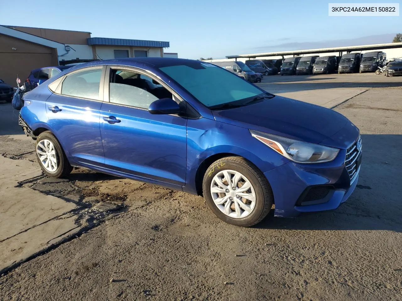 2021 Hyundai Accent Se VIN: 3KPC24A62ME150822 Lot: 76036774