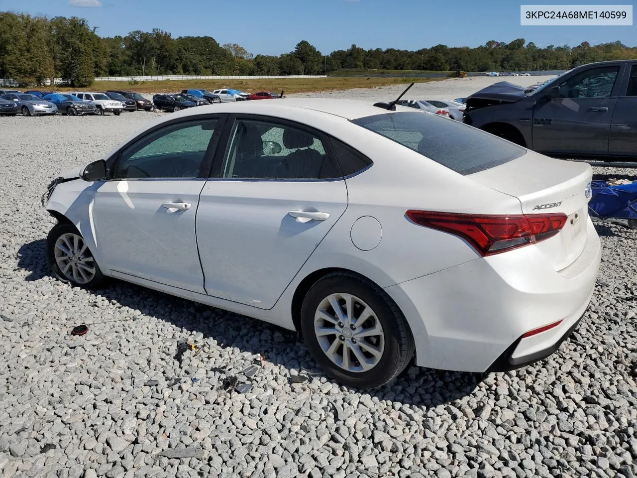 2021 Hyundai Accent Se VIN: 3KPC24A68ME140599 Lot: 76929694