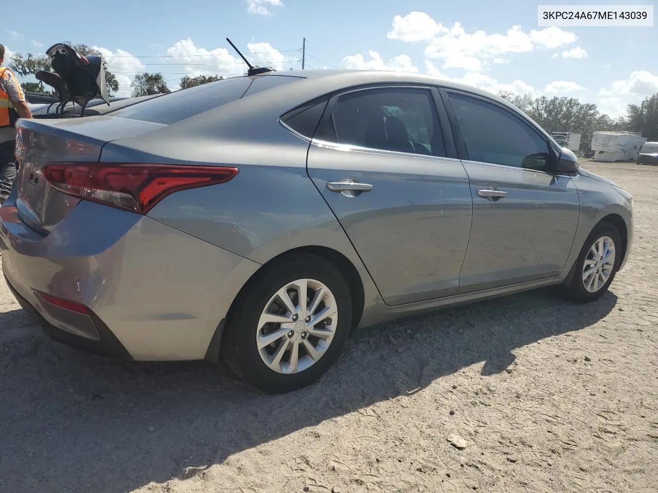 2021 Hyundai Accent Se VIN: 3KPC24A67ME143039 Lot: 77351154