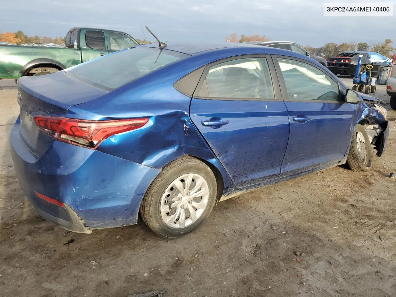 2021 Hyundai Accent Se VIN: 3KPC24A64ME140406 Lot: 78217824