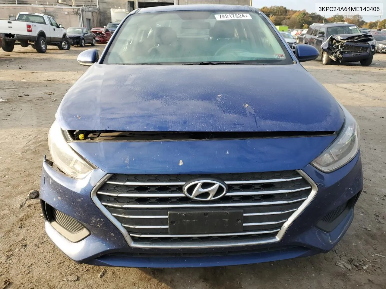 2021 Hyundai Accent Se VIN: 3KPC24A64ME140406 Lot: 78217824