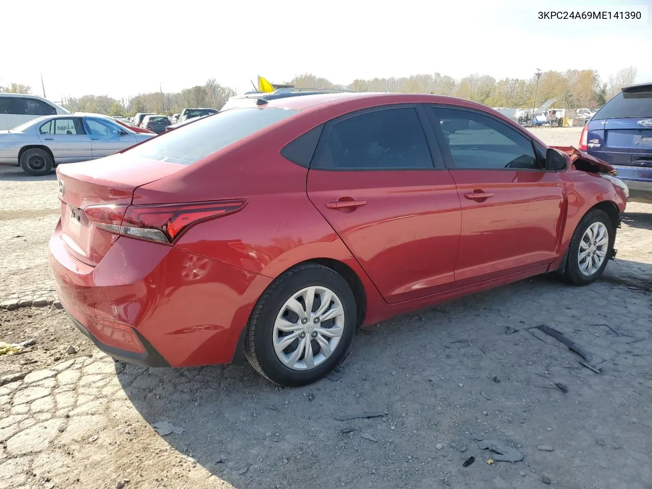 2021 Hyundai Accent Se VIN: 3KPC24A69ME141390 Lot: 78322224