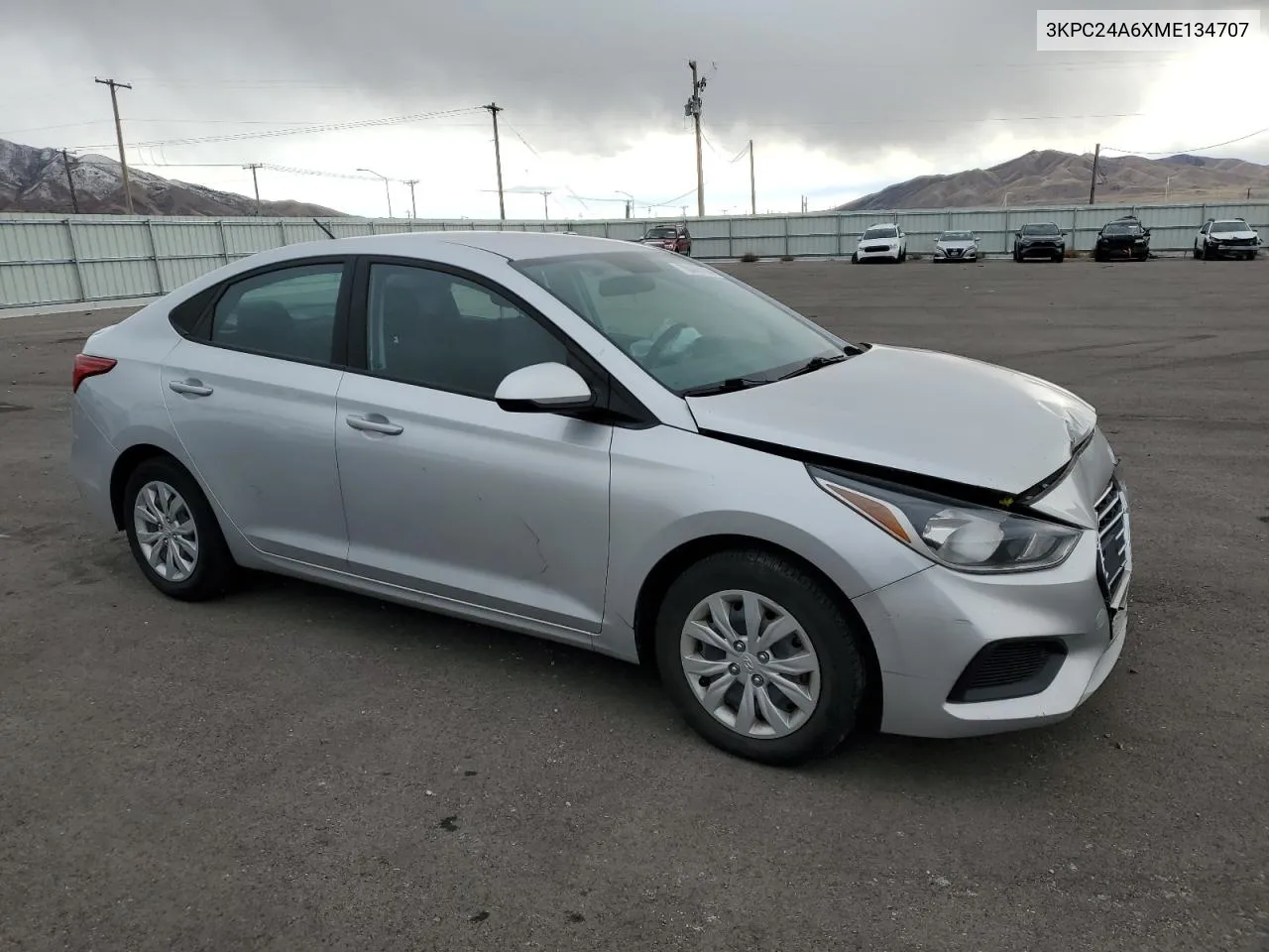 2021 Hyundai Accent Se VIN: 3KPC24A6XME134707 Lot: 78445164