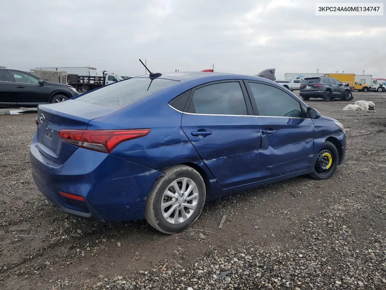 2021 Hyundai Accent Se VIN: 3KPC24A60ME134747 Lot: 78761454