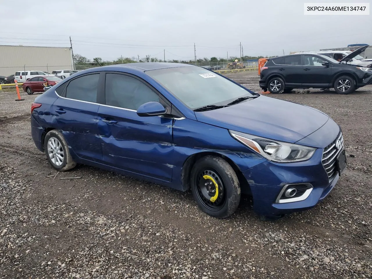 2021 Hyundai Accent Se VIN: 3KPC24A60ME134747 Lot: 78761454