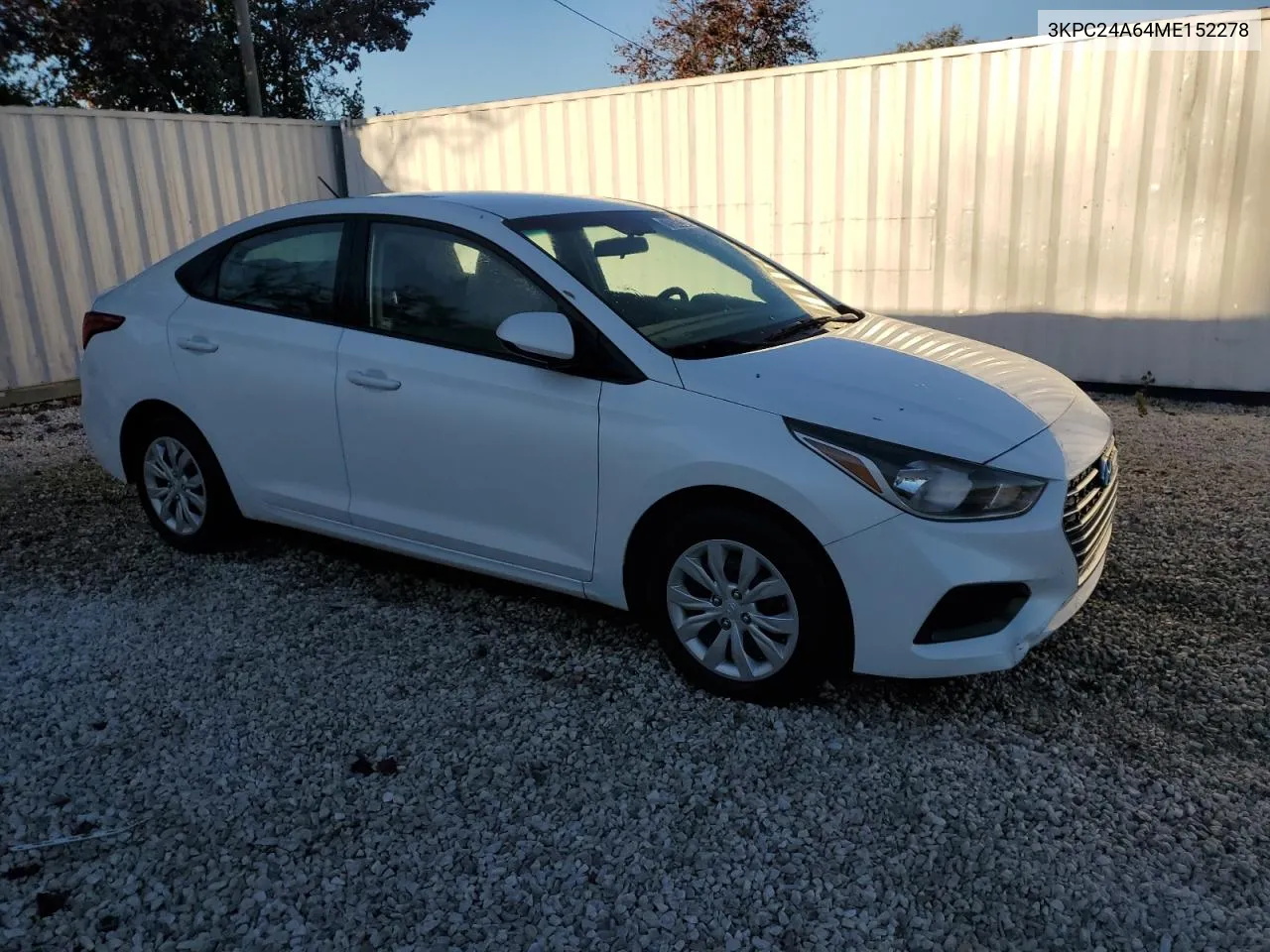 2021 Hyundai Accent Se VIN: 3KPC24A64ME152278 Lot: 79398504