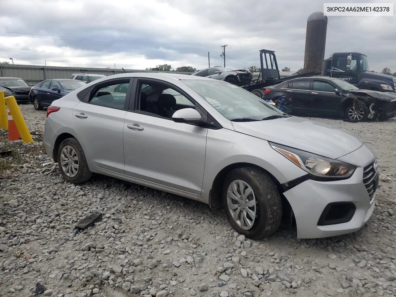 2021 Hyundai Accent Se VIN: 3KPC24A62ME142378 Lot: 79905224