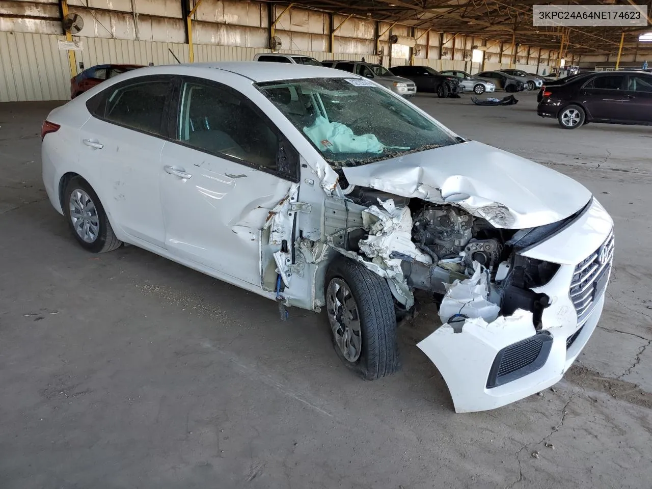 2022 Hyundai Accent Se VIN: 3KPC24A64NE174623 Lot: 52722574